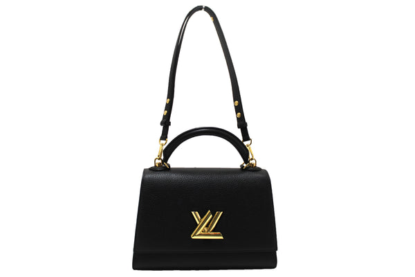 Louis Vuitton Black Taurillon Leather Twist One Handle MM Bag