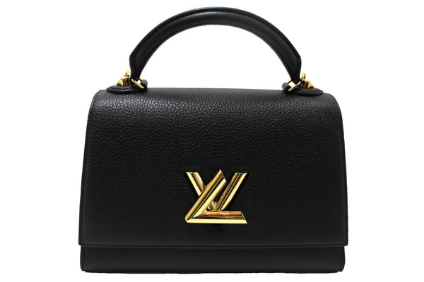Louis Vuitton Black Taurillon Leather Twist One Handle MM Bag