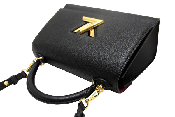 Louis Vuitton Black Taurillon Leather Twist One Handle MM Bag