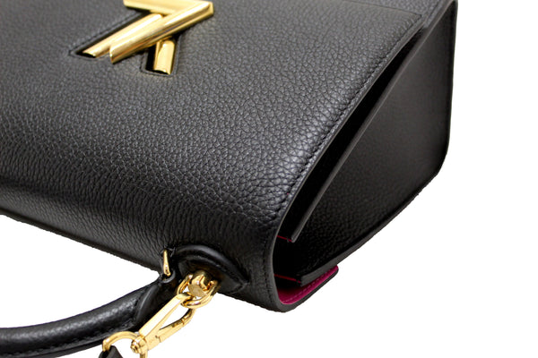 Louis Vuitton Black Taurillon Leather Twist One Handle MM Bag