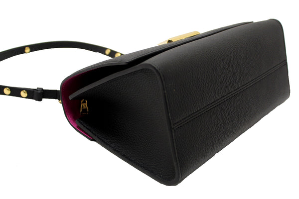 Louis Vuitton Black Taurillon Leather Twist One Handle MM Bag
