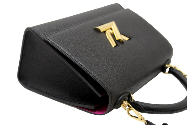 Louis Vuitton Black Taurillon Leather Twist One Handle MM Bag