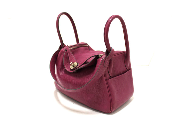 Hermes Rose Purple Togo Leather Lindy 26 Handbag/Shoulder Bag