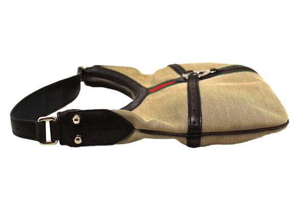Gucci Beige Canvas Web GG Reins Small Hobo Bag 114869