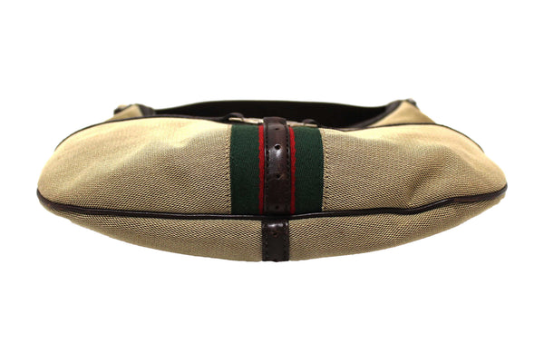 Gucci Beige Canvas Web GG Reins Small Hobo Bag 114869