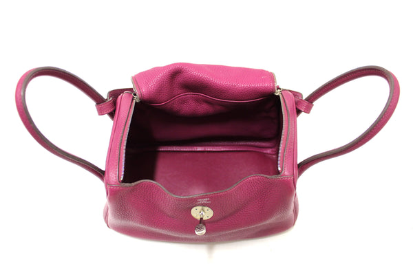 Hermes Rose Purple Togo Leather Lindy 26 Handbag/Shoulder Bag