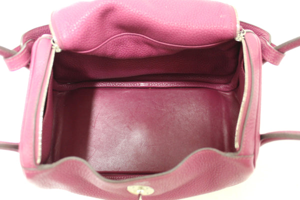 Hermes Rose Purple Togo Leather Lindy 26 Handbag/Shoulder Bag