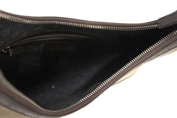 Gucci Beige Canvas Web GG Reins Small Hobo Bag 114869