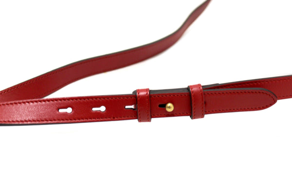 Gucci Red Hibiscus Red Calfskin Matelasse GG Marmont Medium Top Handle Shoulder Bag