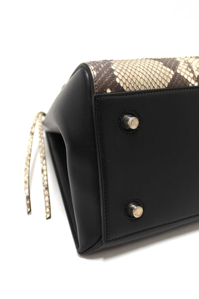 Celine Python and Black Leather Medium Edge Shoulder Bag