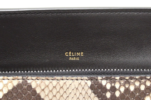 Celine Python and Black Leather Medium Edge Shoulder Bag
