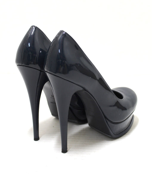 YSL Yves Saint Laurent Blue Tribute Pumps Shoes Size 39