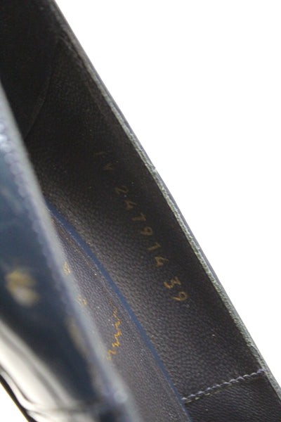 YSL Yves Saint Laurent Blue Tribute Pumps Shoes Size 39