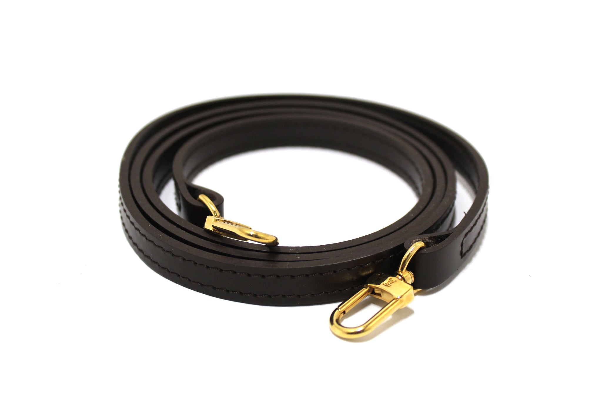 Louis Vuitton Brown Leather Bag Strap