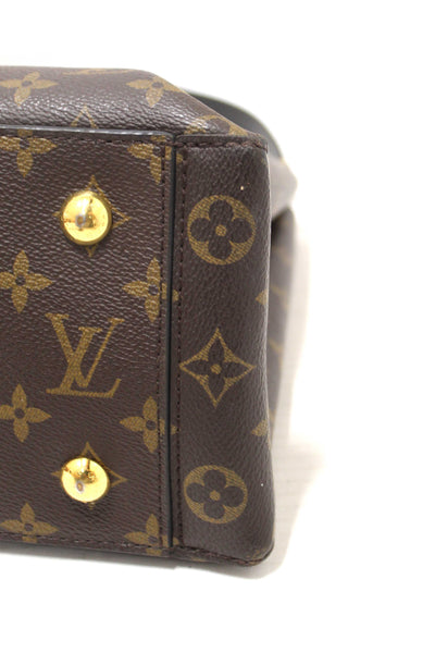 Louis Vuitton Black Monogram Canvas Flower Tote Hand Shoulder Bag