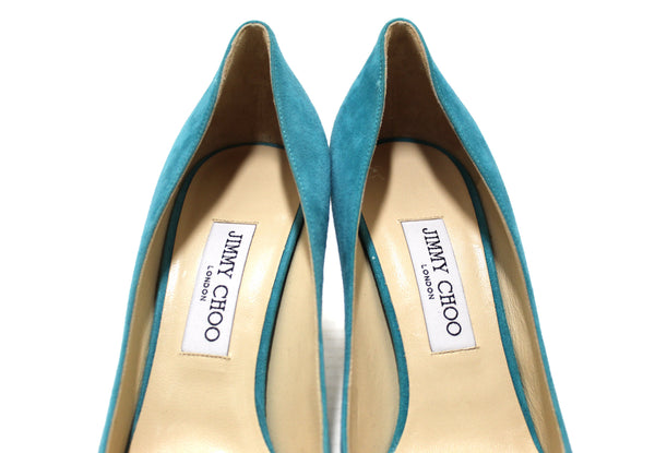 Jimmy Choo Malibu Suede Esme 38 Pumps Heel Size 39.5