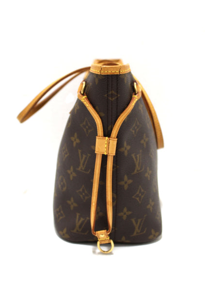 Louis Vuitton Classic Monogram Neverfull PM Tote Shoulder Bag