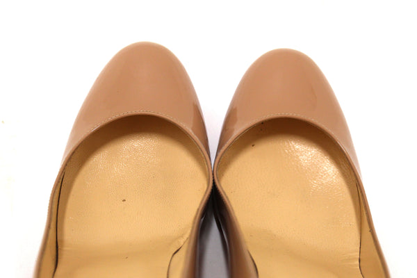 Christian Louboutin Beige Patent Simple 100 Pumps Size 38.5