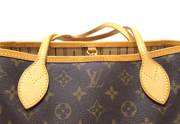 Louis Vuitton Classic Monogram Neverfull PM Tote Shoulder Bag