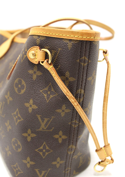 Louis Vuitton Classic Monogram Neverfull PM Tote Shoulder Bag