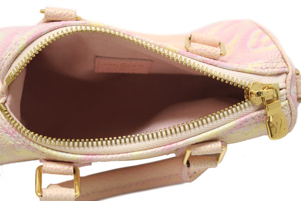 Louis Vuitton Pink Summer Stardust Monogram Empreinte Leather Nano Speedy Bag