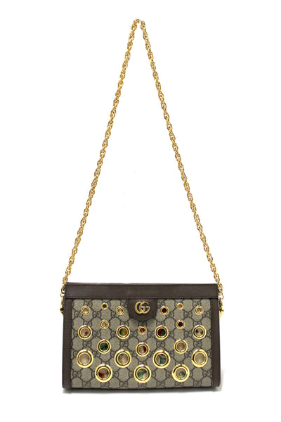 Gucci GG Supreme Eyelet Ophidia Small Chain Shoulder Bag