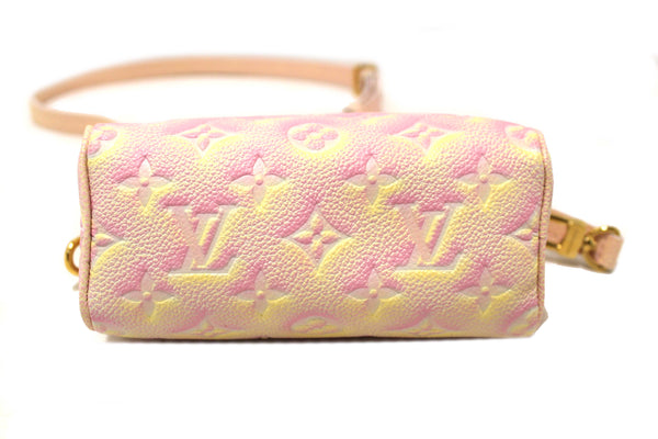 Louis Vuitton Pink Summer Stardust Monogram Empreinte Leather Nano Speedy Bag