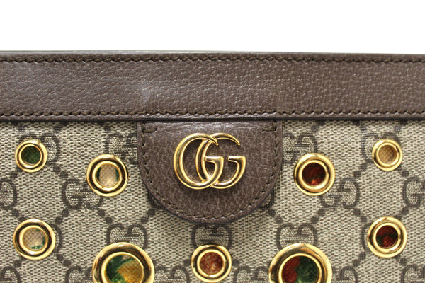 Gucci GG Supreme Eyelet Ophidia Small Chain Shoulder Bag