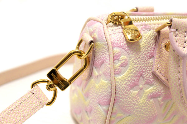 Louis Vuitton Pink Summer Stardust Monogram Empreinte Leather Nano Speedy Bag