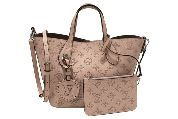Louis Vuitton Pink Jasmin Mahina Perforated Calfskin Leather Blossom PM Handbag