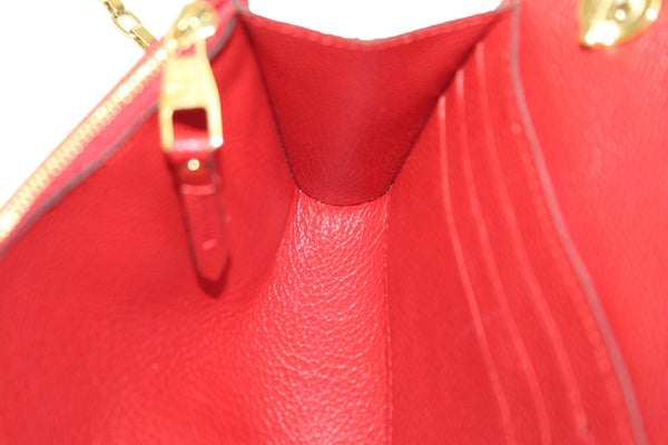 Louis Vuitton Red Empreinte Leather Saint-Germain Pochette With Chain