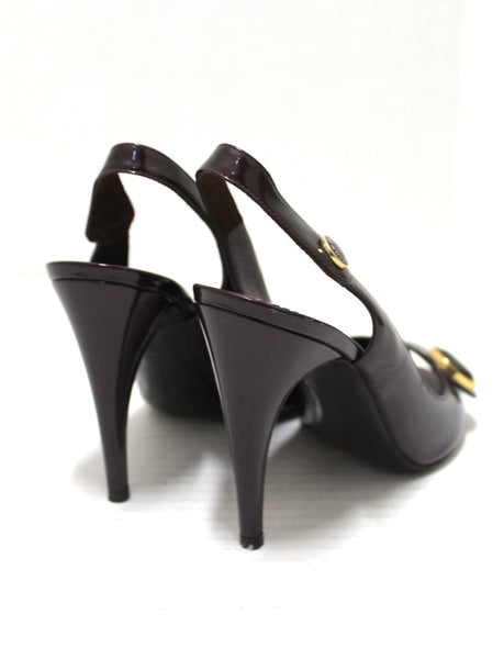 Louis Vuitton Amarante Patent Leather Sandal Size 9.5