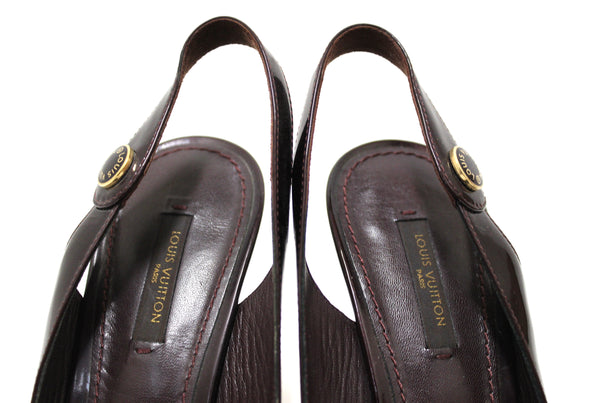 Louis Vuitton Amarante Patent Leather Sandal Size 9.5