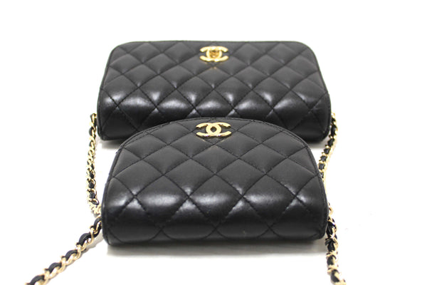 Chanel Black Quilted Calfskin Leather Double Side Pack Flap Bag