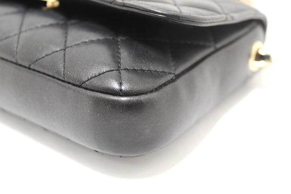 Chanel Black Quilted Calfskin Leather Double Side Pack Flap Bag