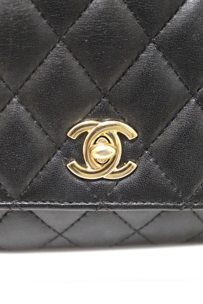 Chanel Black Quilted Calfskin Leather Double Side Pack Flap Bag