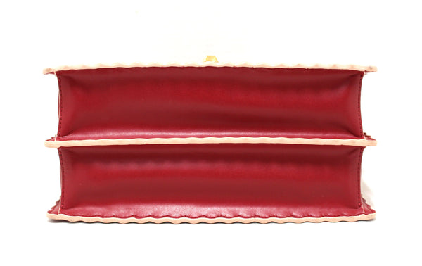 Fendi Red Scallop Leather Mini I Kan Chain Shoulder Bag | Italystation.com - Shop Now at italystation.com