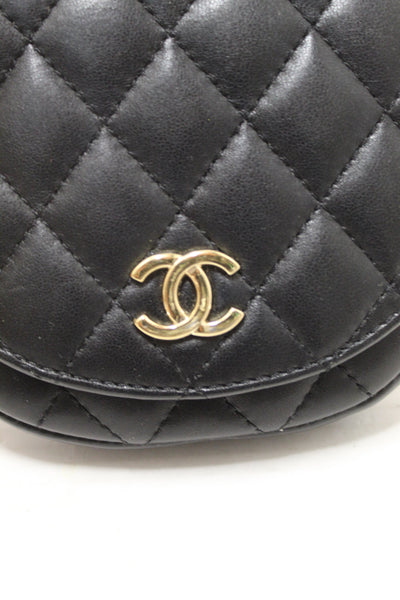 Chanel Black Quilted Calfskin Leather Double Side Pack Flap Bag