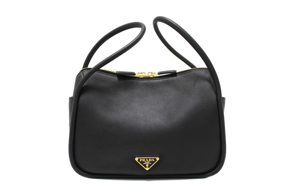 Prada Black Leather Darling Hand and Shoulder Bag