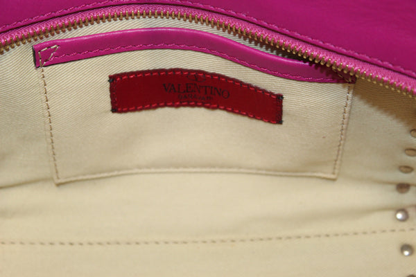 Valentino Pink Leather Rockstud Micro Mini Tote Bag