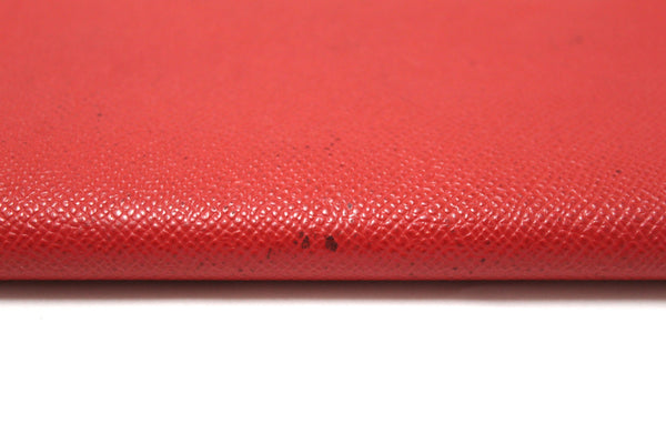 Hermes Red Epsom Leather Azap Silk'In Classic Long Wallet