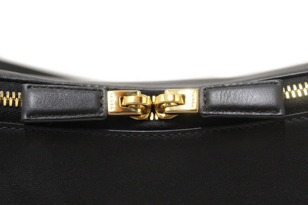 Prada Black Leather Darling Hand and Shoulder Bag