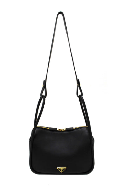 Prada Black Leather Darling Hand and Shoulder Bag