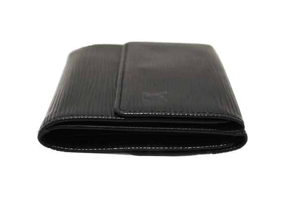 Louis Vuitton Black Epi Leather Trifold Compact Wallet