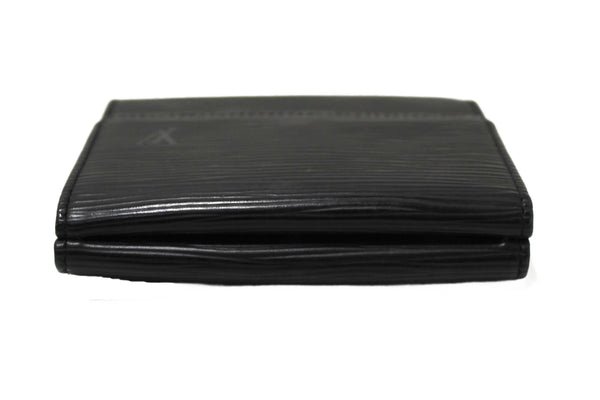 Louis Vuitton Black Epi Leather Trifold Compact Wallet
