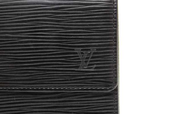 Louis Vuitton Black Epi Leather Trifold Compact Wallet