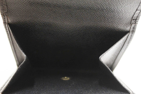 Louis Vuitton Black Epi Leather Trifold Compact Wallet
