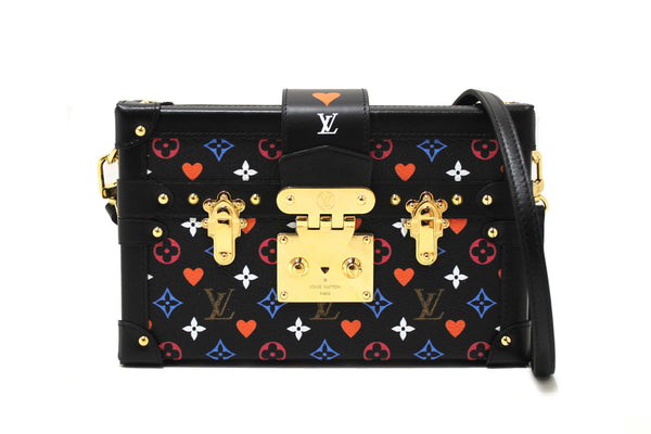 Louis Vuitton Black Monogram Multicolor Game On Petite Malle Clutch Bag
