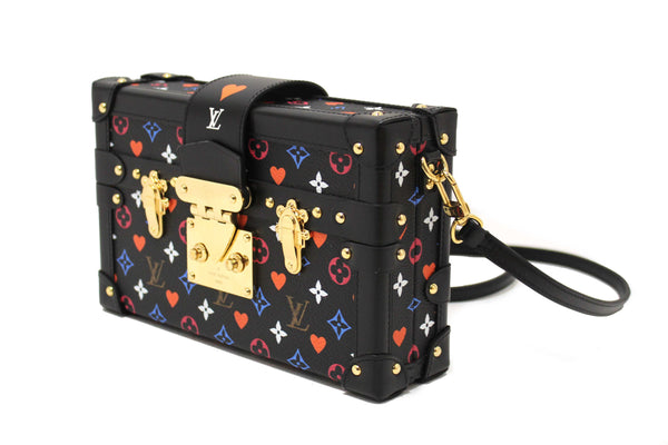 Louis Vuitton Black Monogram Multicolor Game On Petite Malle Clutch Bag