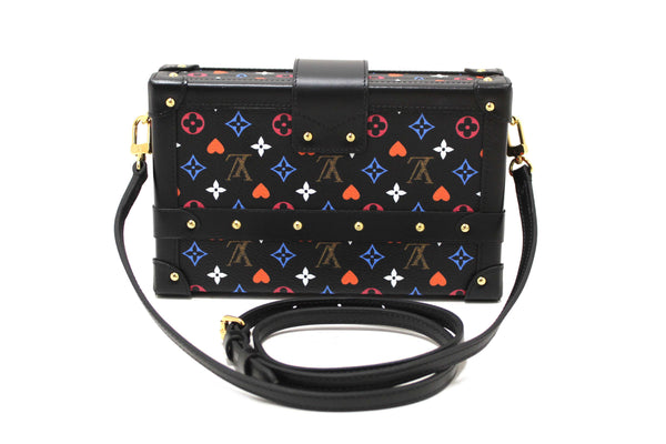 Louis Vuitton Black Monogram Multicolor Game On Petite Malle Clutch Bag